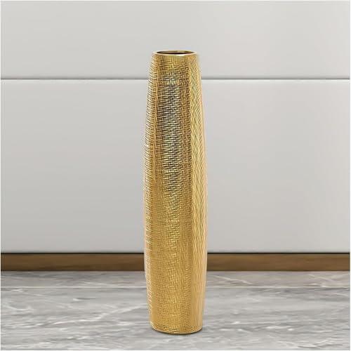 金色装飾の広口花瓶 約60cm 中國製造 金色装飾の広口花瓶 約60cm 中國製造